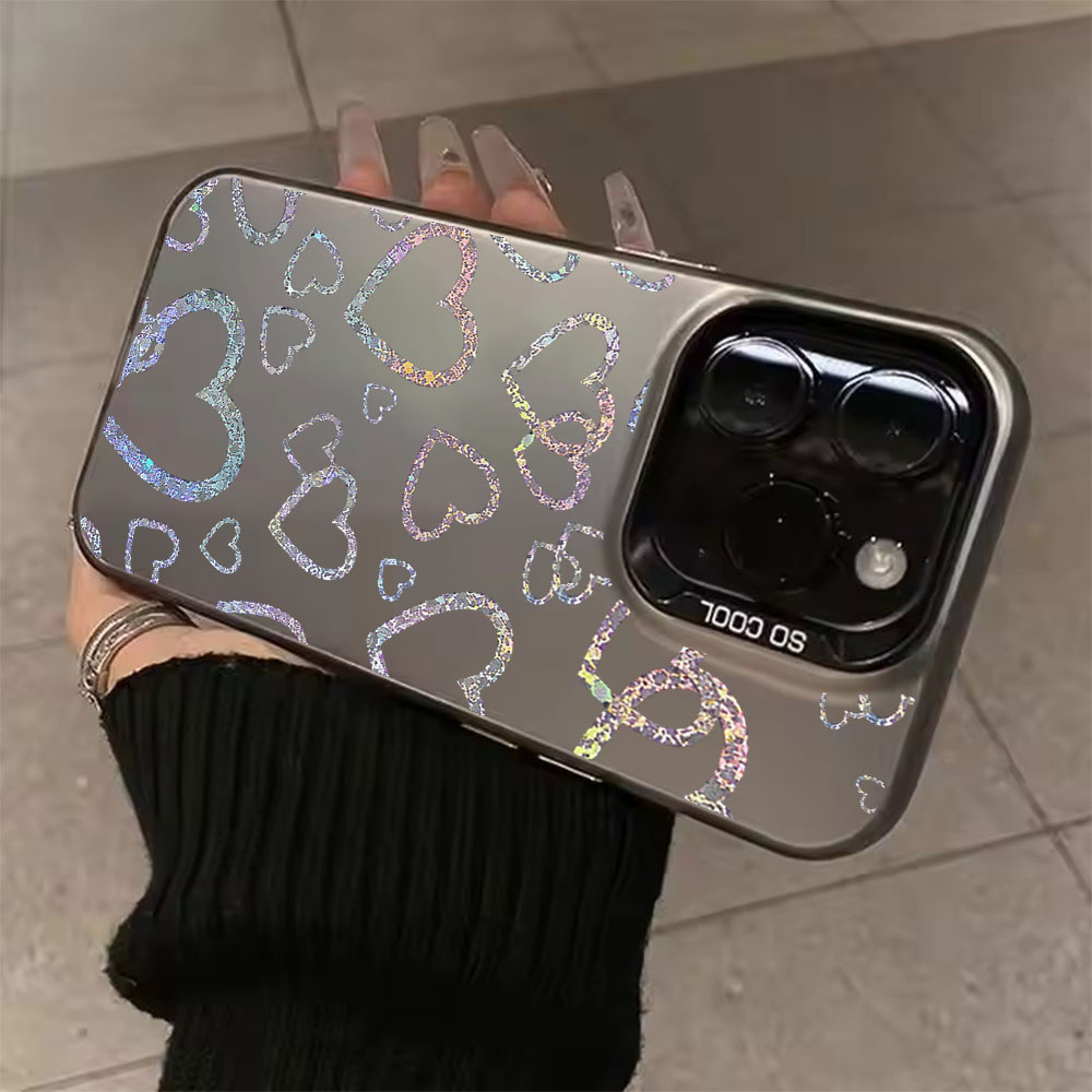 Apple Iphone 15 - Funda con estampado de corazones de