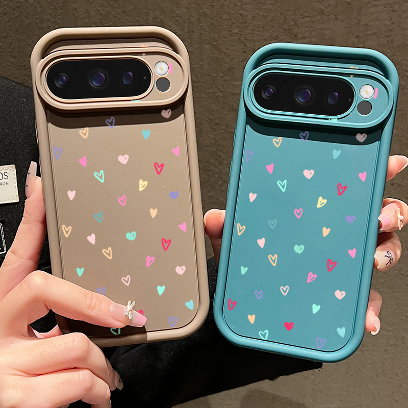 Funda blanda colorida de coraz - Google Pixel 9 Pro reseña y precio